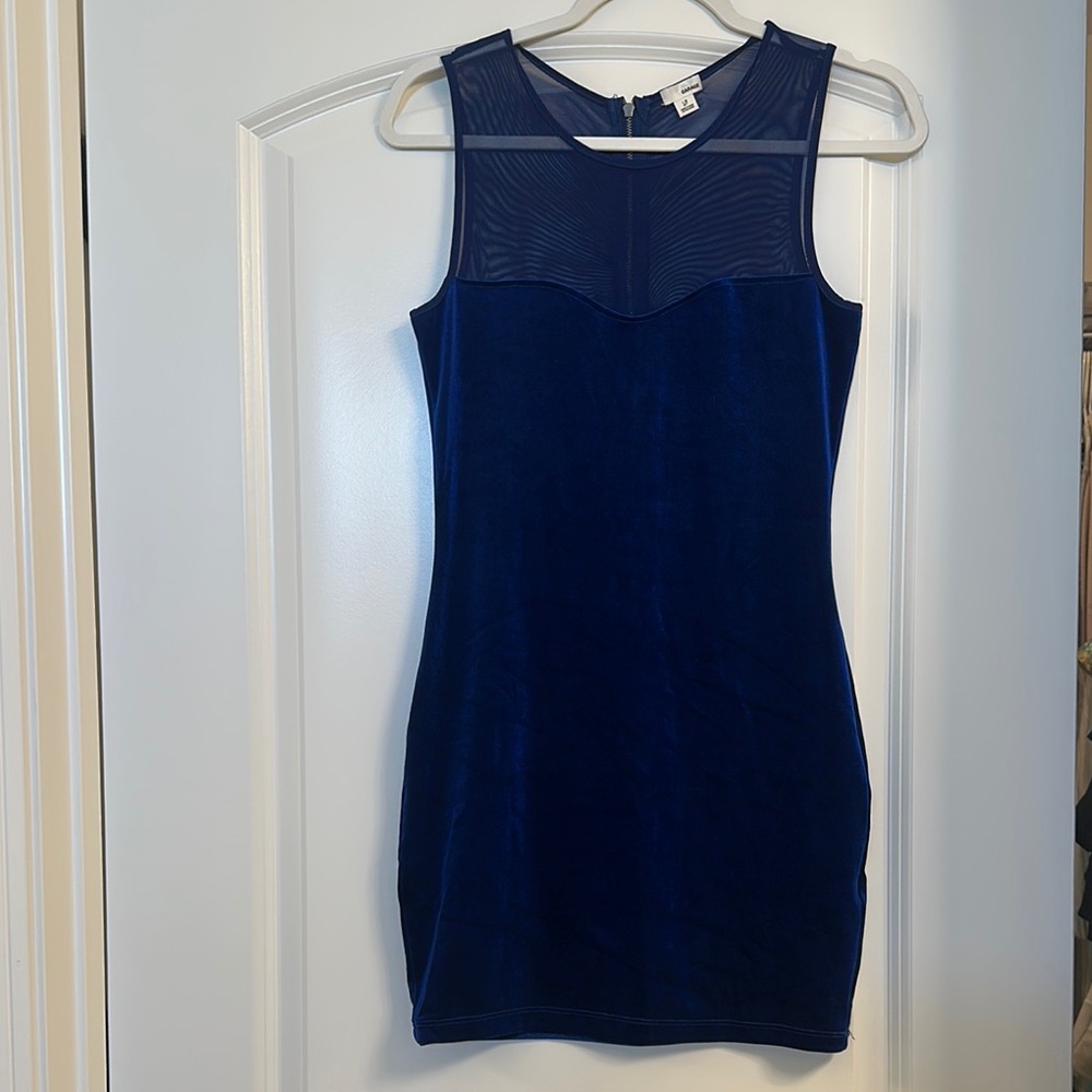 Garage Blue Bodycon Mini Dress for Cocktail Nights
